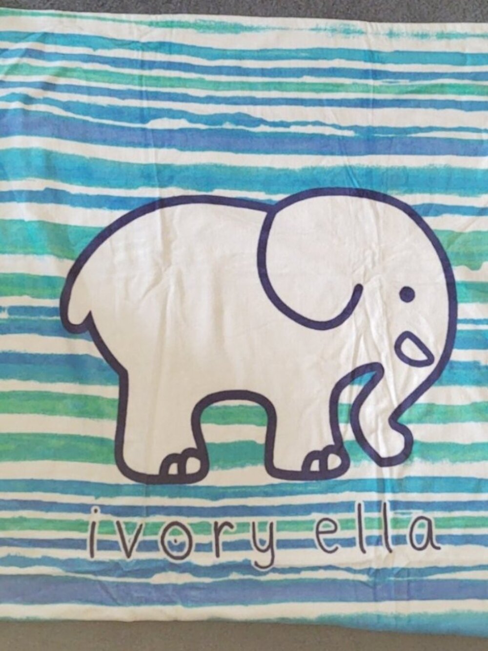 NWT Ivory Ella Oversized Striped Beach Towel